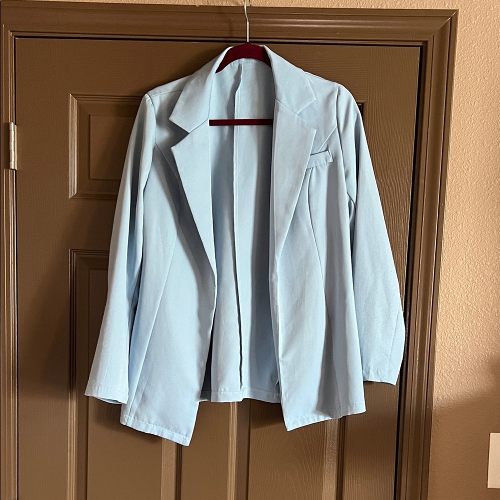 Light Blue Women's Blazer SET